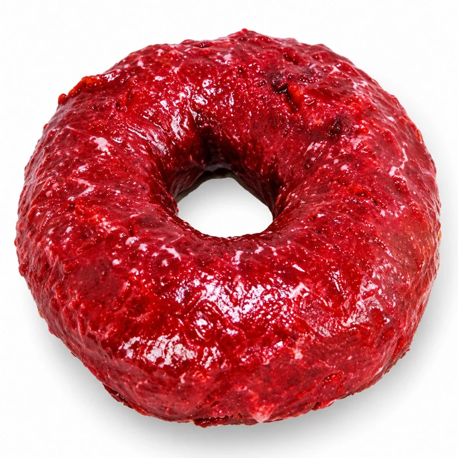 Red Velvet Glazed Cake Donut at Donuts Factory