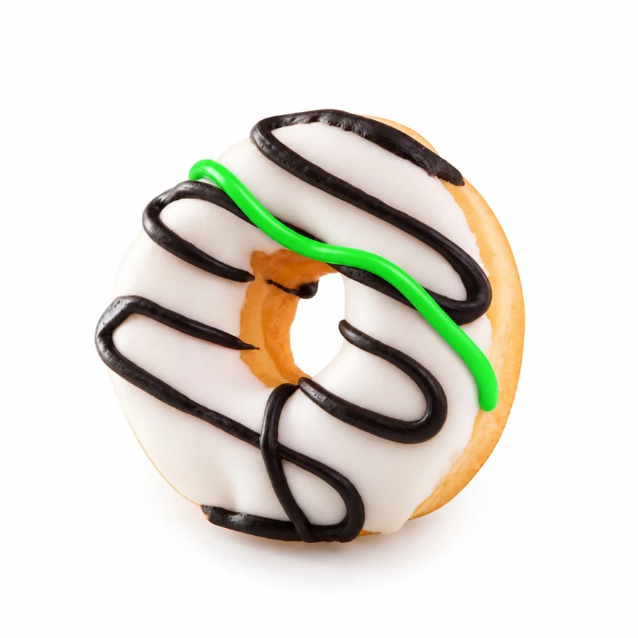 Vegan Marbled Vanilla Ring at Donuts Factory