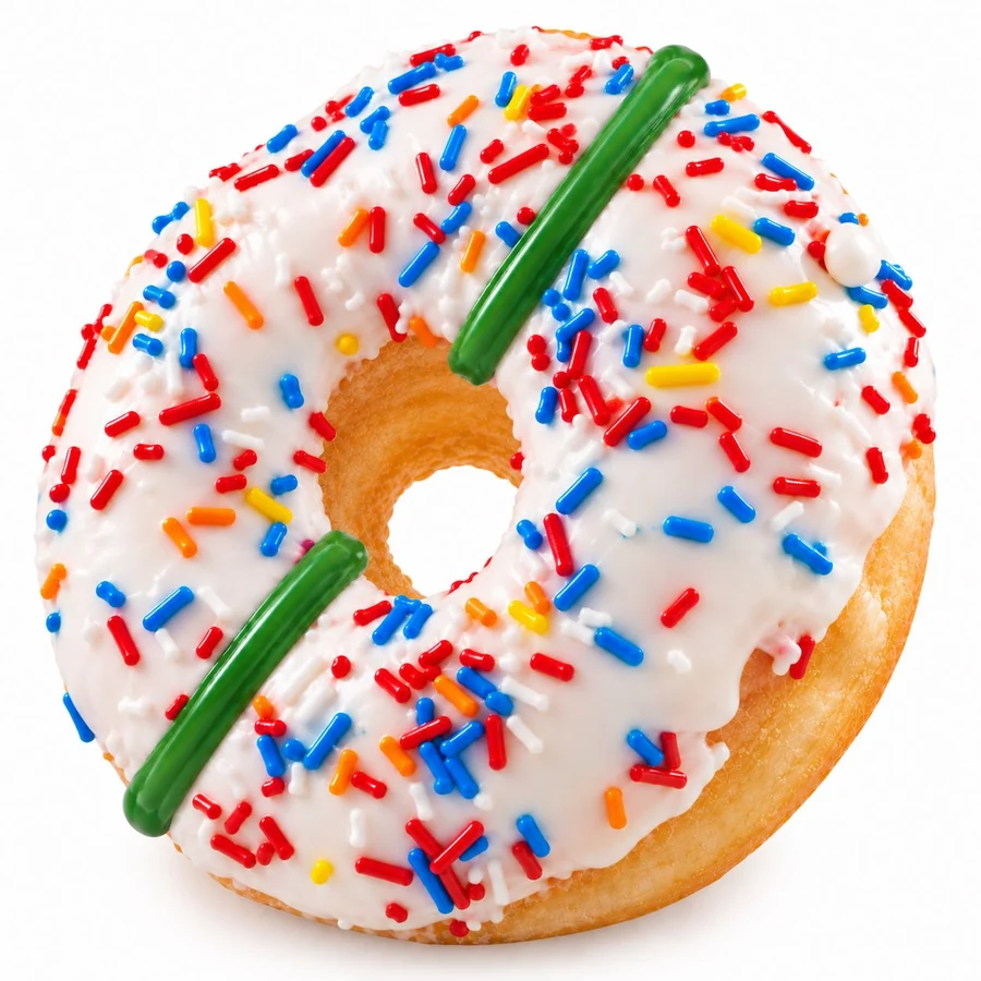 Vegan Vanilla Frosted Ring at Donuts Factory