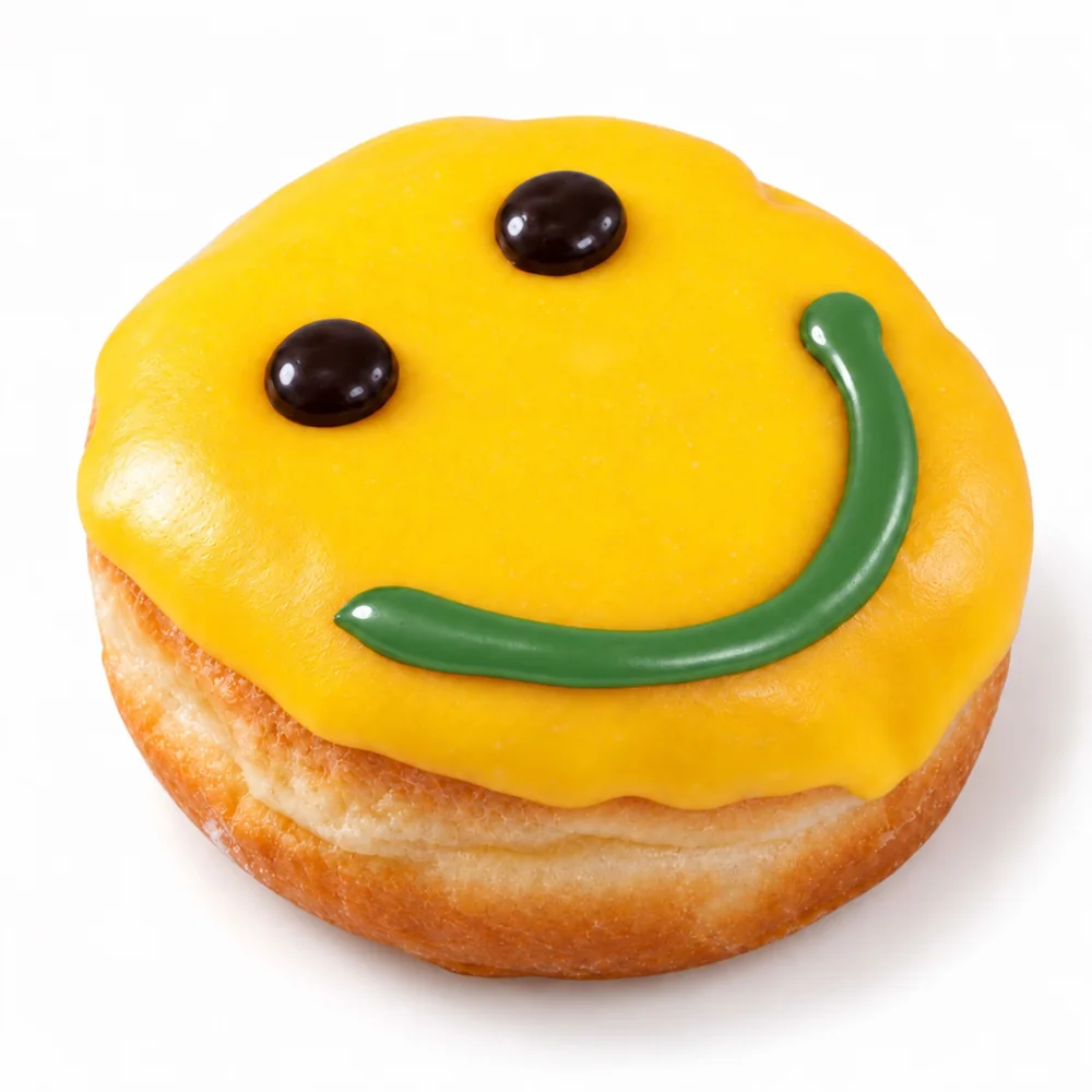 Vegan Smily Face Boston at Donuts Factory