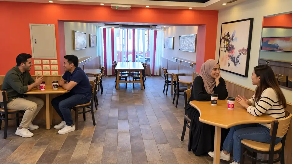 Al Hussein (Across Frères) indoor seating · another view