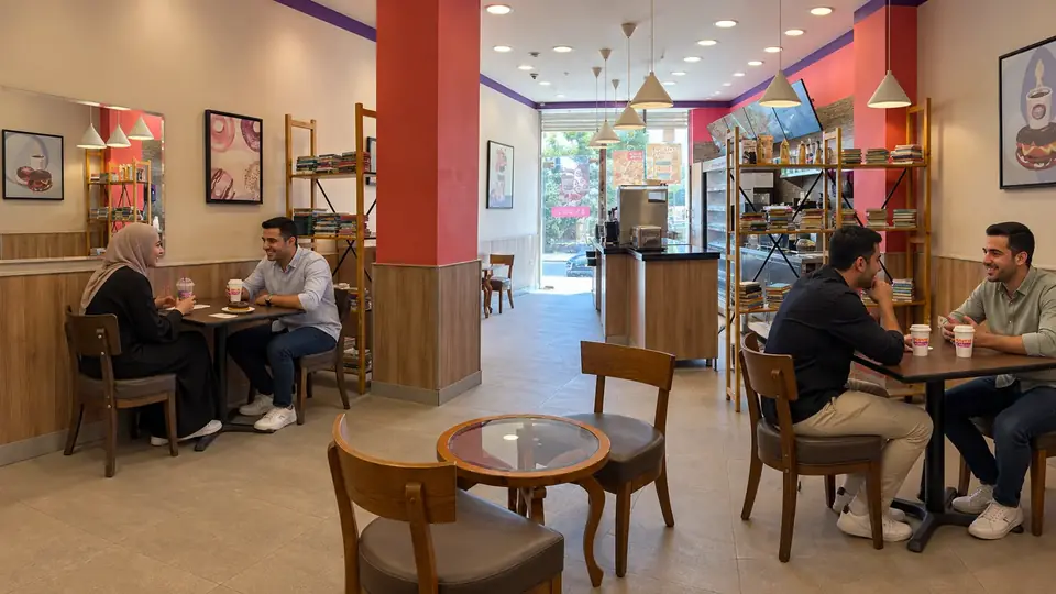 Al Salam Street – Naour indoor seating · main view