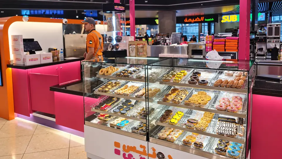 QAI Airport Duty Free donut display