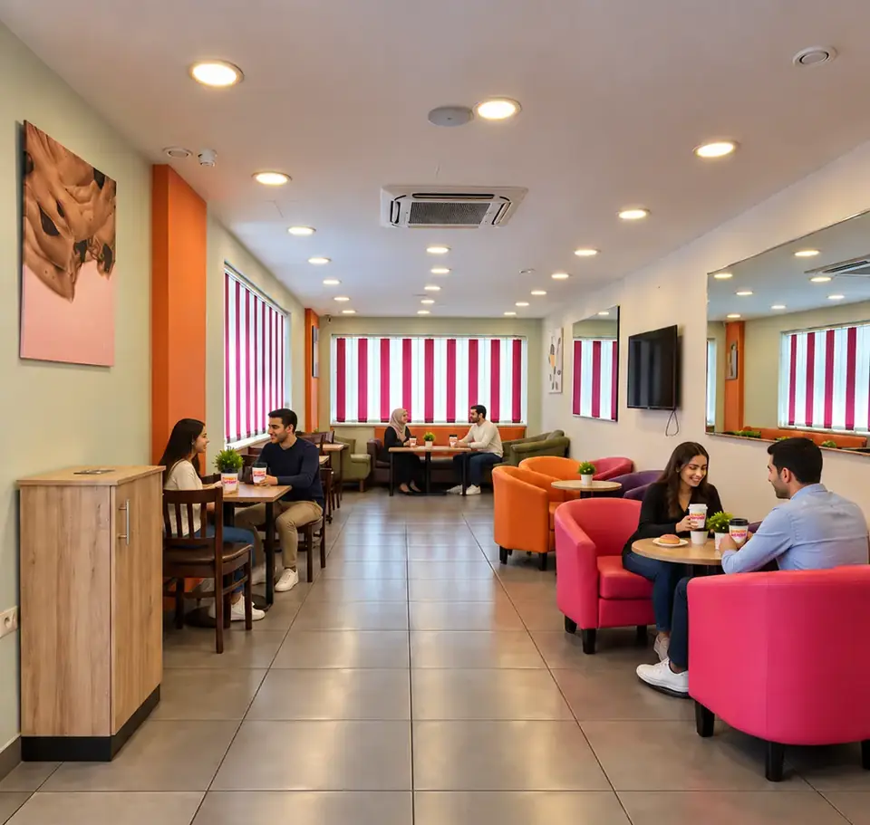 Radio & TV Street indoor seating